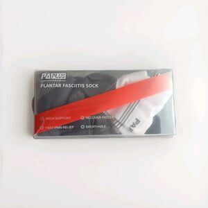 PaPlus Plantar Fasciitis Arch Support Socks Adult Medium 4 Pair Black White Gray
